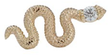 Sparkle Noodle - 14k Gemmed Snake