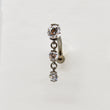 Top set 3 gem navel dangles 7/16"